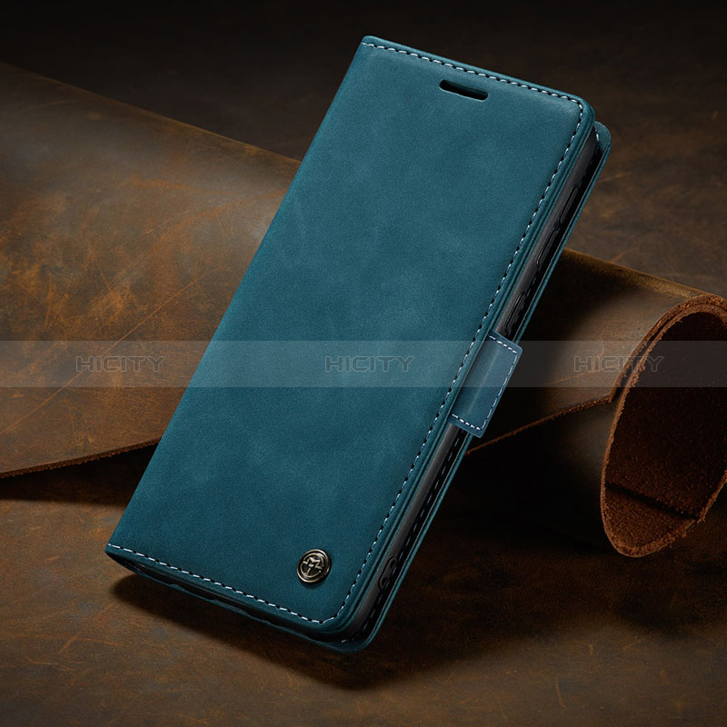 Funda de Cuero Cartera con Soporte Carcasa C02S para Huawei P60 Azul