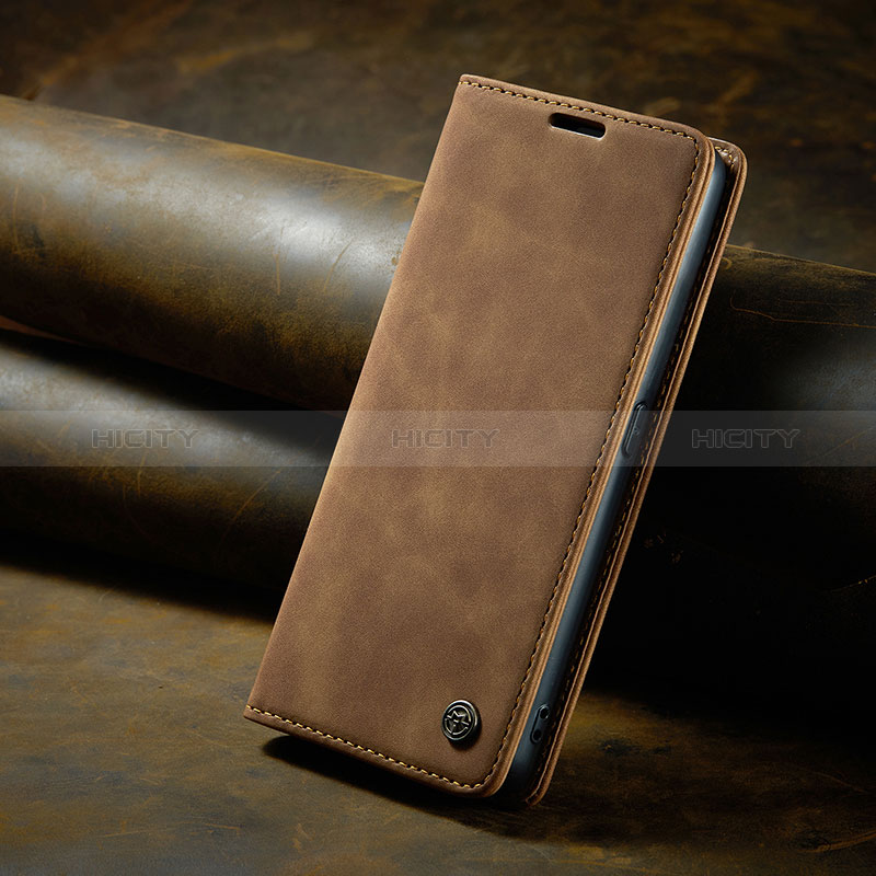 Funda de Cuero Cartera con Soporte Carcasa C02S para Oppo Find X6 Pro 5G Marron Claro