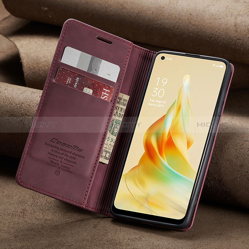 Funda de Cuero Cartera con Soporte Carcasa C02S para Oppo Reno8 T 4G