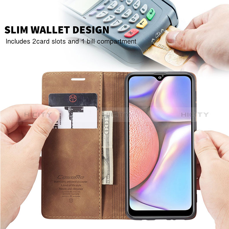 Funda de Cuero Cartera con Soporte Carcasa C02S para Samsung Galaxy A10s