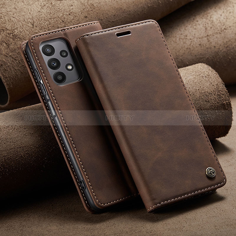 Funda de Cuero Cartera con Soporte Carcasa C02S para Samsung Galaxy A23 5G Marron