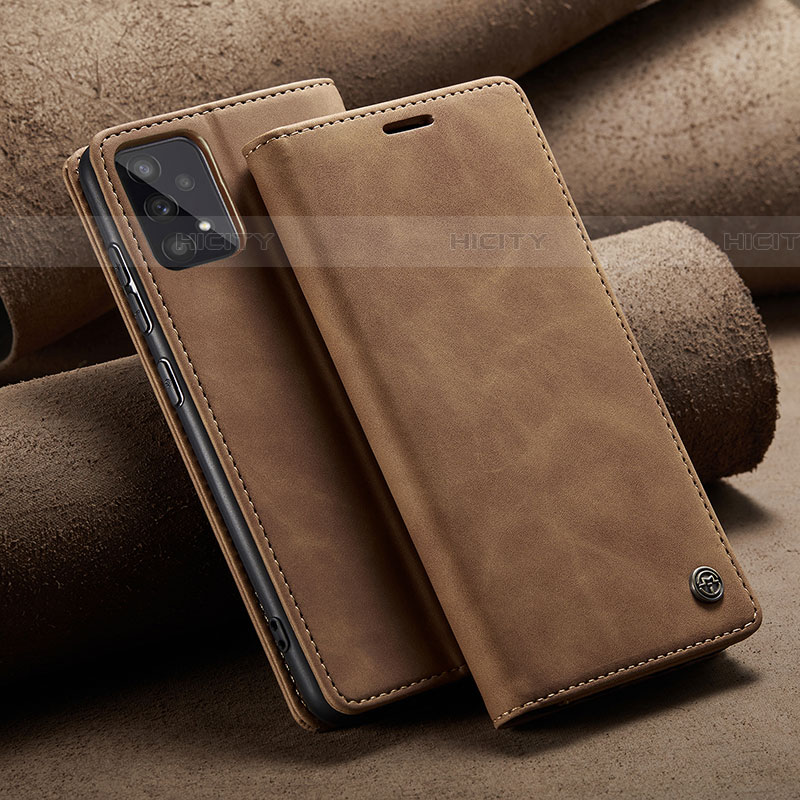 Funda de Cuero Cartera con Soporte Carcasa C02S para Samsung Galaxy A33 5G Marron Claro