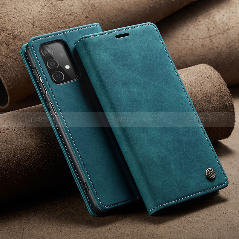 Funda de Cuero Cartera con Soporte Carcasa C02S para Samsung Galaxy A52s 5G Azul