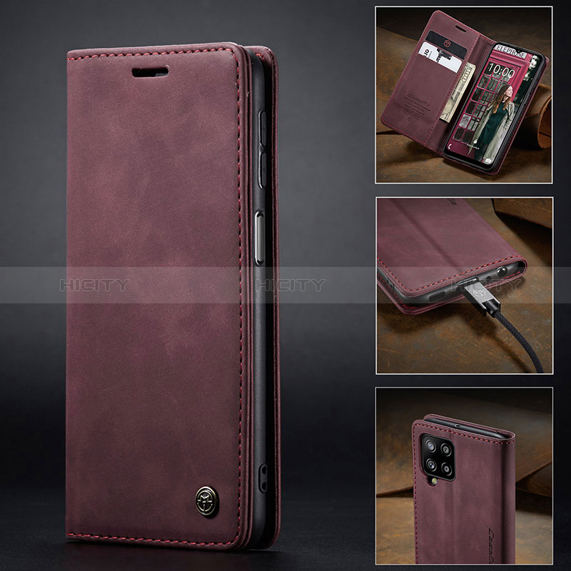 Funda de Cuero Cartera con Soporte Carcasa C02S para Samsung Galaxy F12