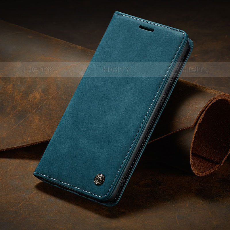 Funda de Cuero Cartera con Soporte Carcasa C02S para Samsung Galaxy M02s Azul