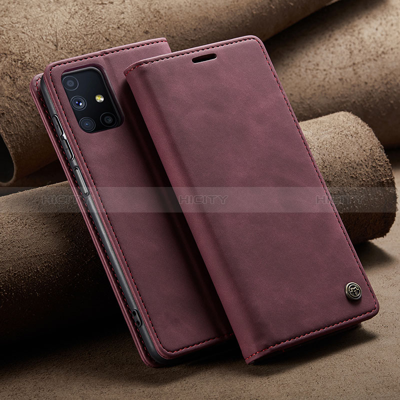 Funda de Cuero Cartera con Soporte Carcasa C02S para Samsung Galaxy M51