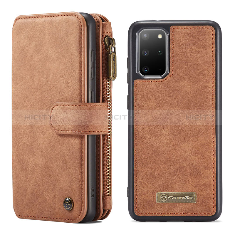 Funda de Cuero Cartera con Soporte Carcasa C02S para Samsung Galaxy S20 Plus 5G Marron