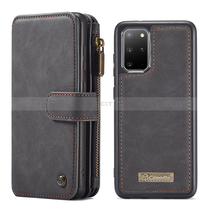 Funda de Cuero Cartera con Soporte Carcasa C02S para Samsung Galaxy S20 Plus 5G Negro