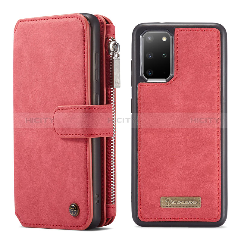 Funda de Cuero Cartera con Soporte Carcasa C02S para Samsung Galaxy S20 Plus 5G Rojo