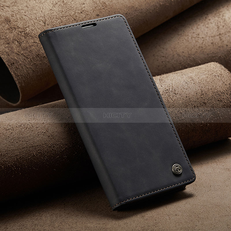 Funda de Cuero Cartera con Soporte Carcasa C02S para Xiaomi Redmi Note 10 5G Negro