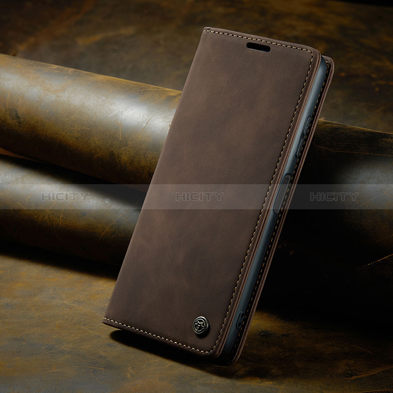 Funda de Cuero Cartera con Soporte Carcasa C02S para Xiaomi Redmi Note 10 Pro Max Marron