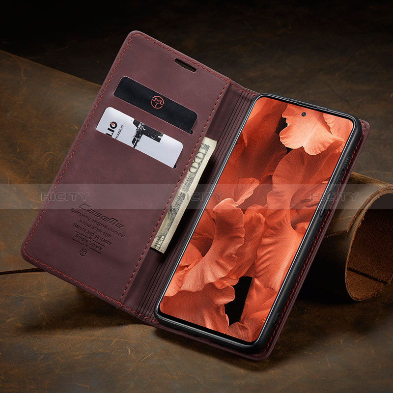 Funda de Cuero Cartera con Soporte Carcasa C02S para Xiaomi Redmi Note 9 Pro Max