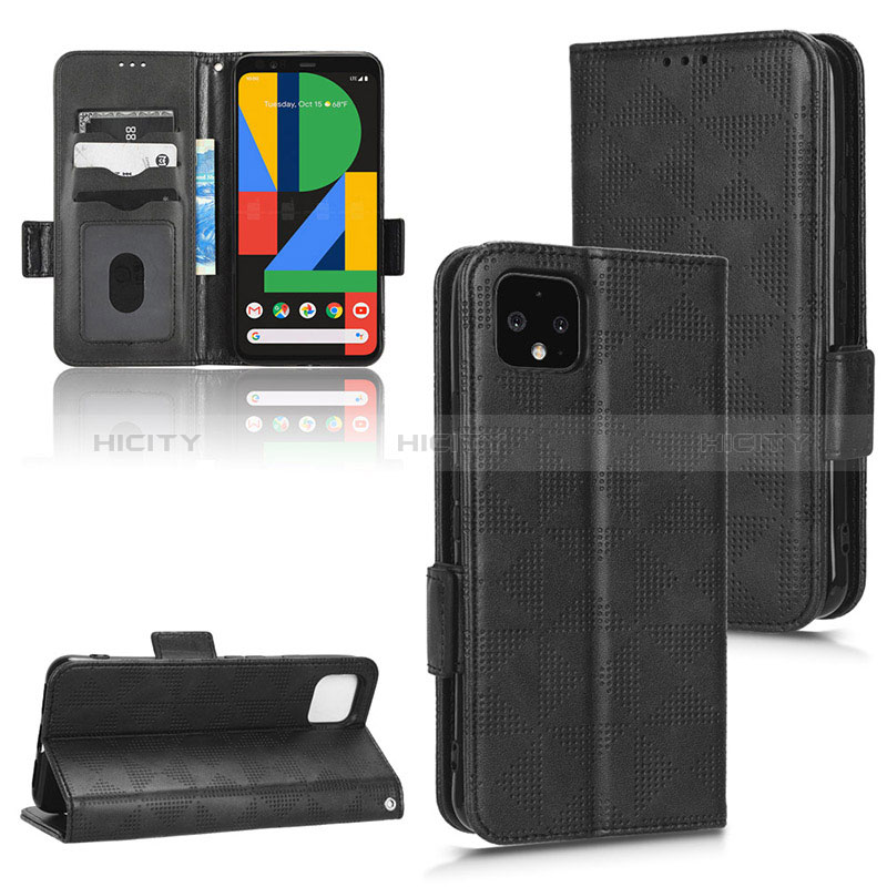 Funda de Cuero Cartera con Soporte Carcasa C02X para Google Pixel 4