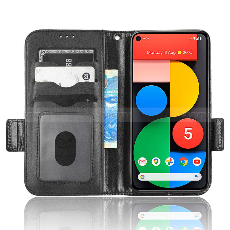 Funda de Cuero Cartera con Soporte Carcasa C02X para Google Pixel 5