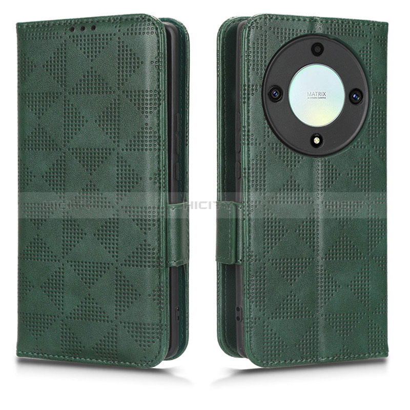 Funda de Cuero Cartera con Soporte Carcasa C02X para Huawei Honor X9a 5G Verde