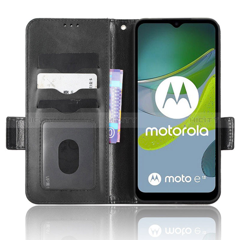 Funda de Cuero Cartera con Soporte Carcasa C02X para Motorola Moto E13