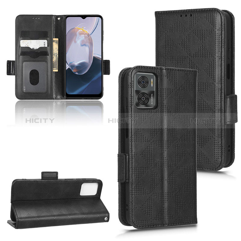 Funda de Cuero Cartera con Soporte Carcasa C02X para Motorola Moto E22