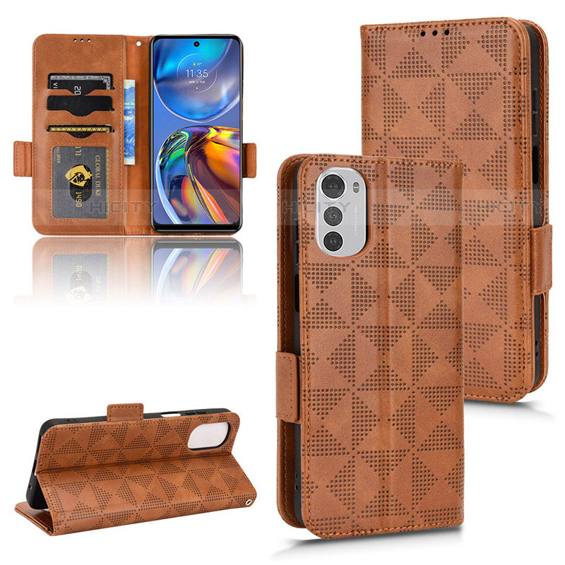 Funda de Cuero Cartera con Soporte Carcasa C02X para Motorola Moto E32s