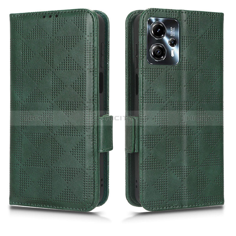 Funda de Cuero Cartera con Soporte Carcasa C02X para Motorola Moto G13