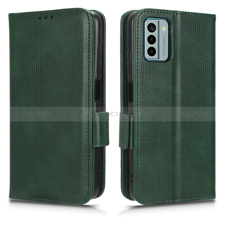 Funda de Cuero Cartera con Soporte Carcasa C02X para Nokia G22 Verde