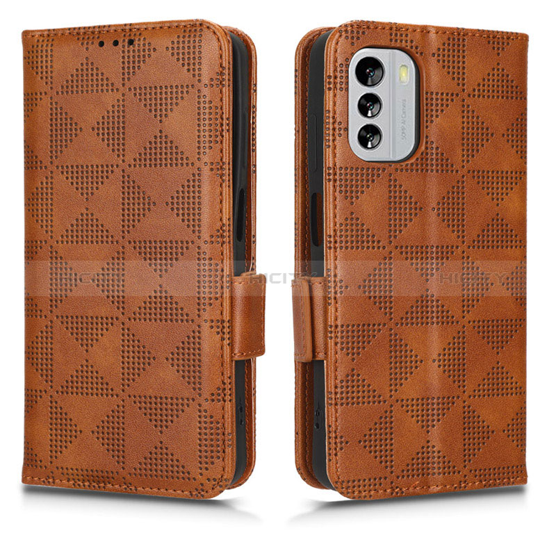 Funda de Cuero Cartera con Soporte Carcasa C02X para Nokia G60 5G Marron