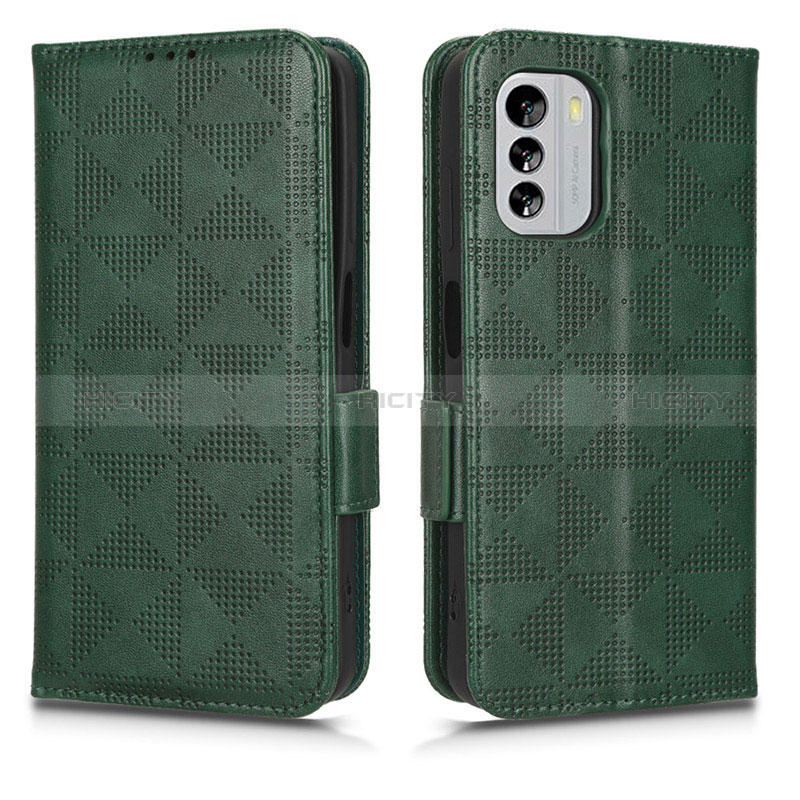 Funda de Cuero Cartera con Soporte Carcasa C02X para Nokia G60 5G Verde