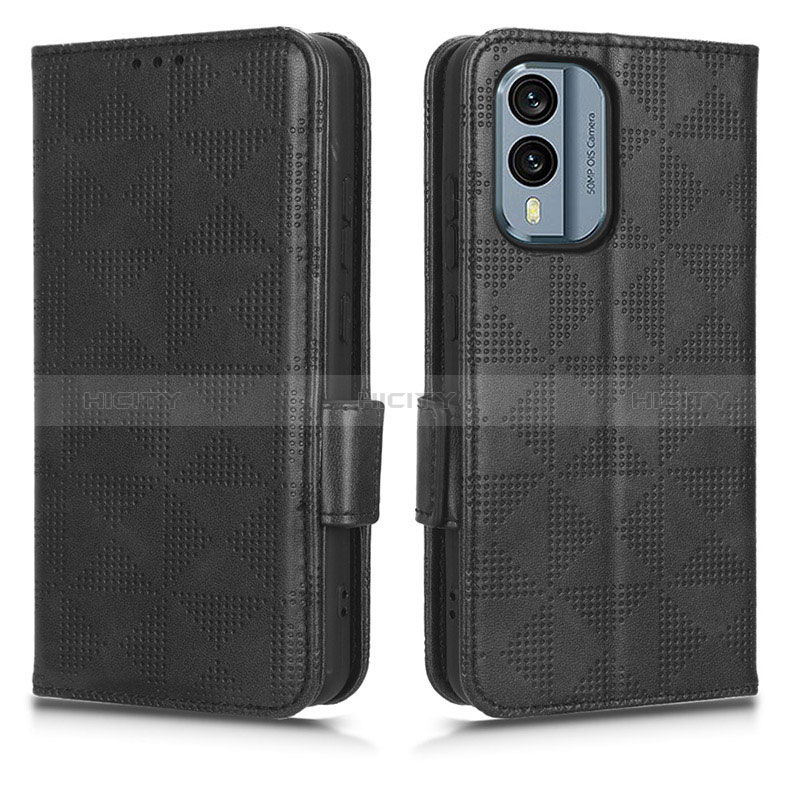 Funda de Cuero Cartera con Soporte Carcasa C02X para Nokia X30 5G Negro