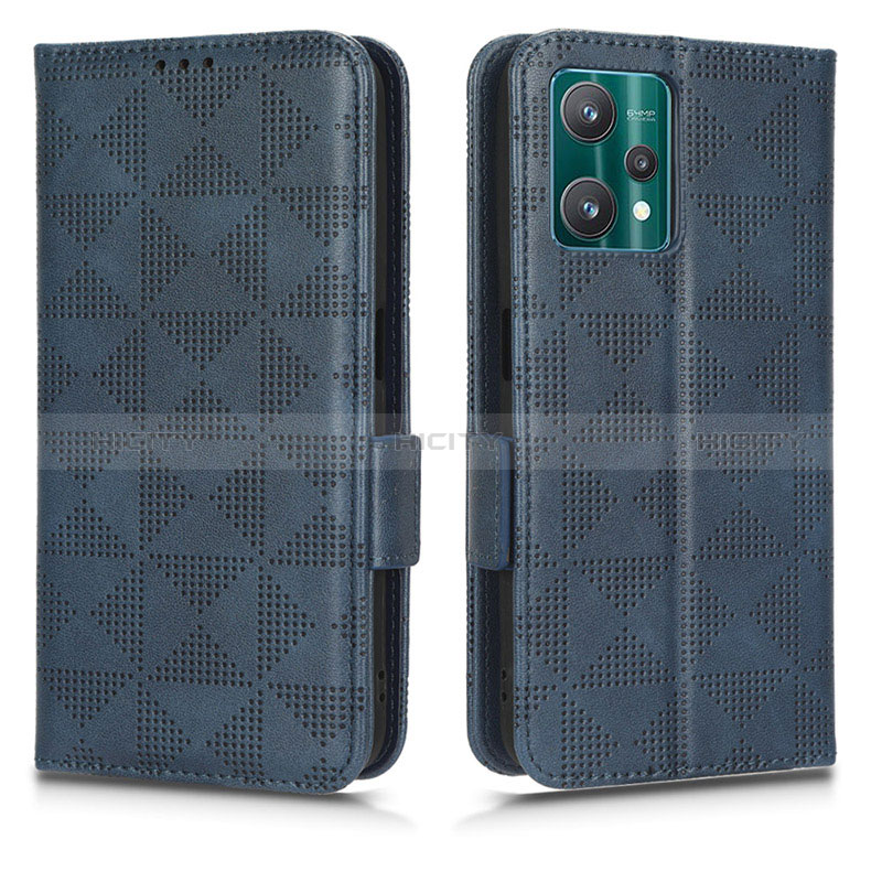 Funda de Cuero Cartera con Soporte Carcasa C02X para Realme 9 Pro 5G Azul