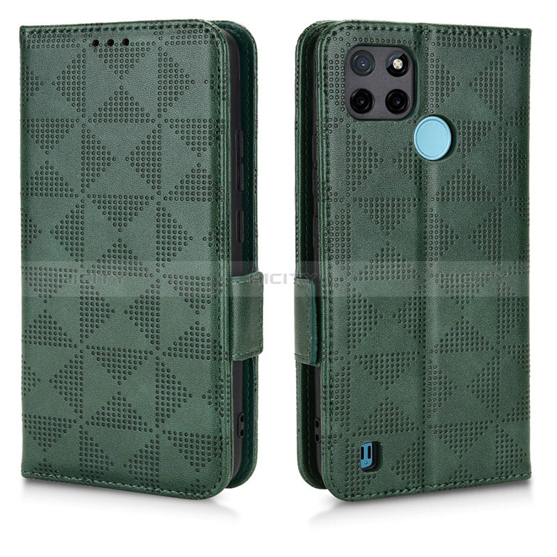 Funda de Cuero Cartera con Soporte Carcasa C02X para Realme C25Y India