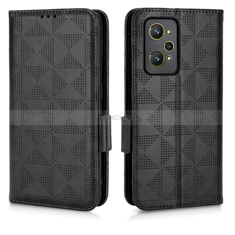 Funda de Cuero Cartera con Soporte Carcasa C02X para Realme GT Neo 3T 5G Negro