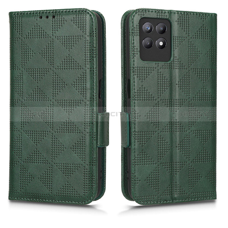 Funda de Cuero Cartera con Soporte Carcasa C02X para Realme Narzo 50 4G Verde