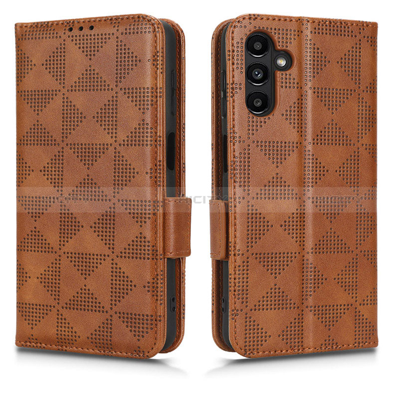 Funda de Cuero Cartera con Soporte Carcasa C02X para Samsung Galaxy A04s Marron