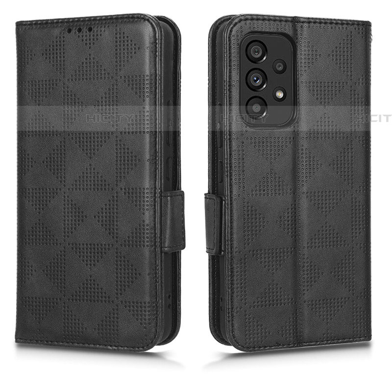 Funda de Cuero Cartera con Soporte Carcasa C02X para Samsung Galaxy A53 5G Negro