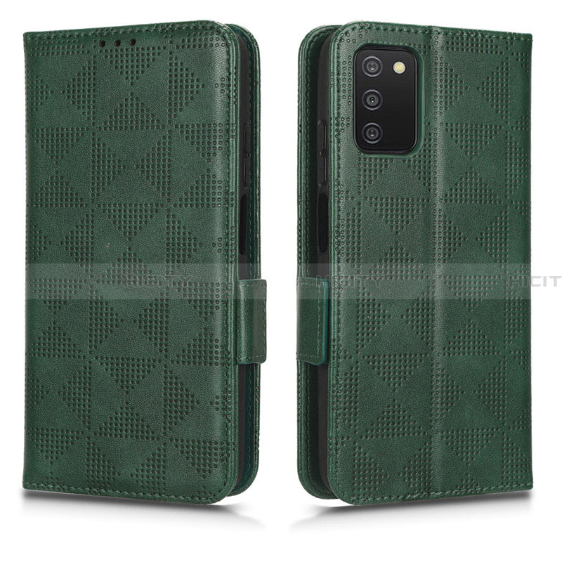 Funda de Cuero Cartera con Soporte Carcasa C02X para Samsung Galaxy F02S SM-E025F Verde