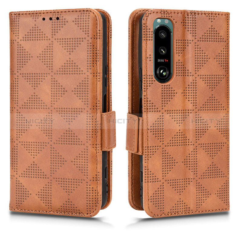 Funda de Cuero Cartera con Soporte Carcasa C02X para Sony Xperia 5 III SO-53B