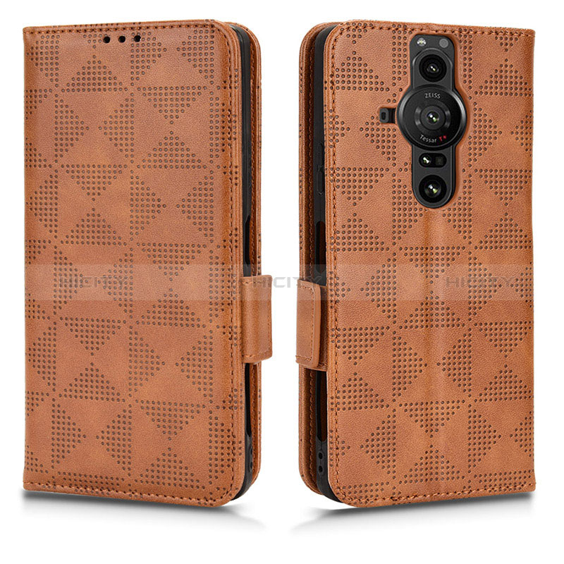 Funda de Cuero Cartera con Soporte Carcasa C02X para Sony Xperia PRO-I