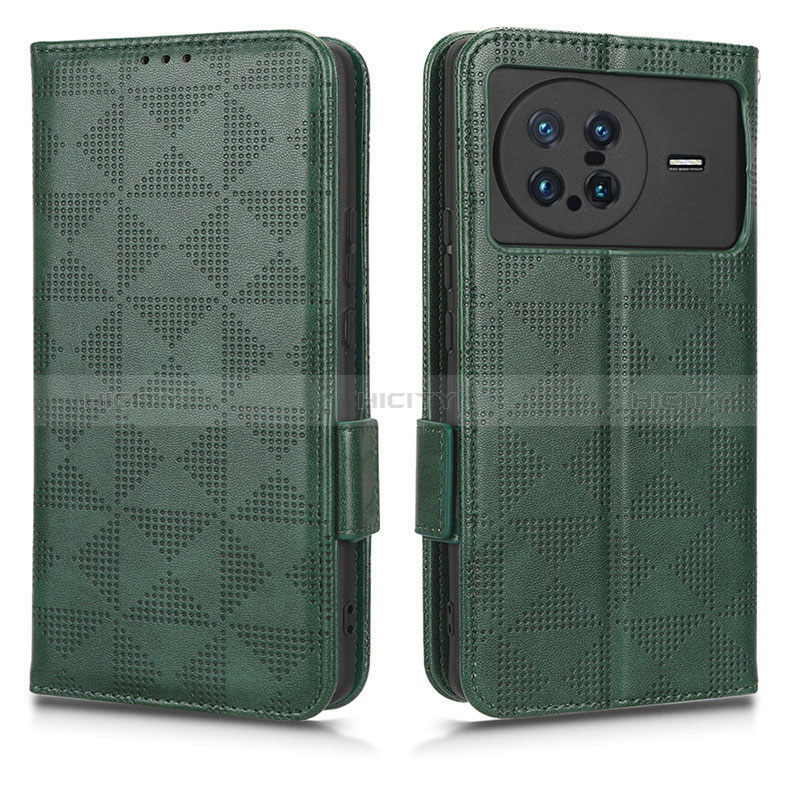 Funda de Cuero Cartera con Soporte Carcasa C02X para Vivo X Note Verde