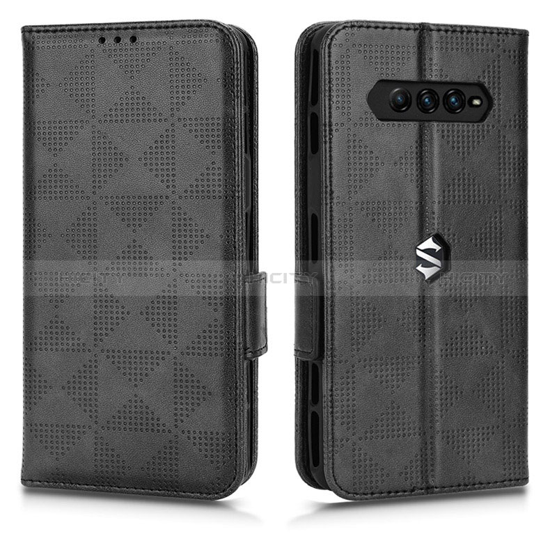 Funda de Cuero Cartera con Soporte Carcasa C02X para Xiaomi Black Shark 4 Pro 5G Negro