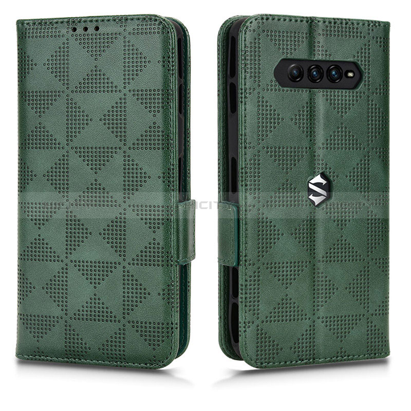 Funda de Cuero Cartera con Soporte Carcasa C02X para Xiaomi Black Shark 4 Pro 5G Verde