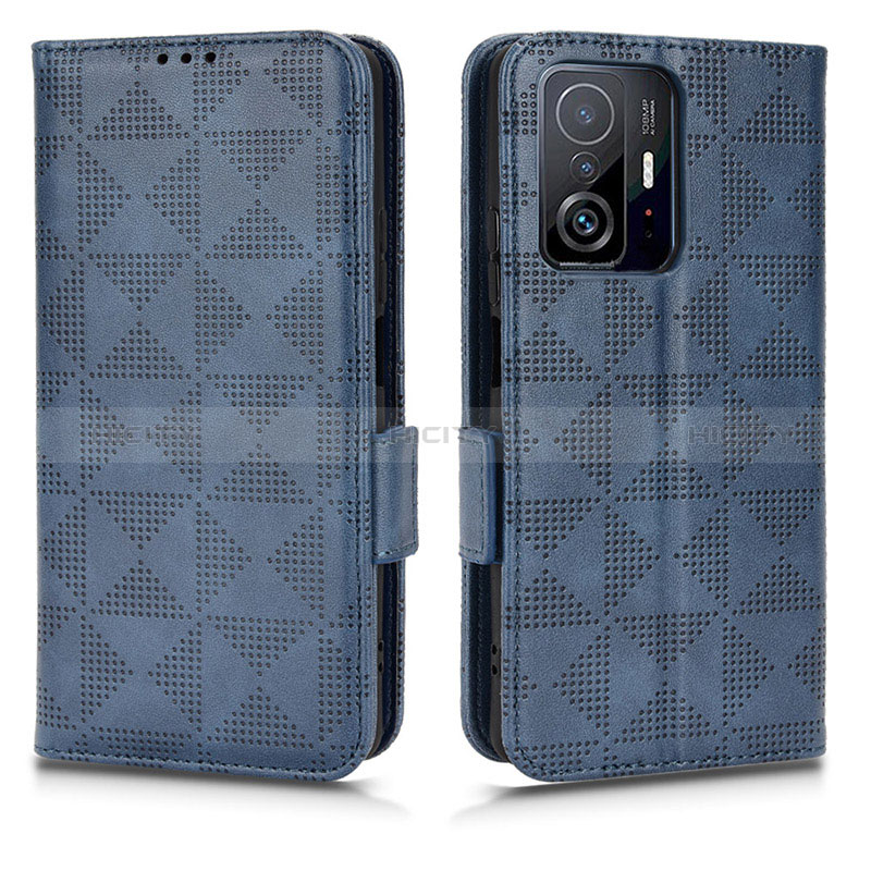 Funda de Cuero Cartera con Soporte Carcasa C02X para Xiaomi Mi 11T Pro 5G Azul