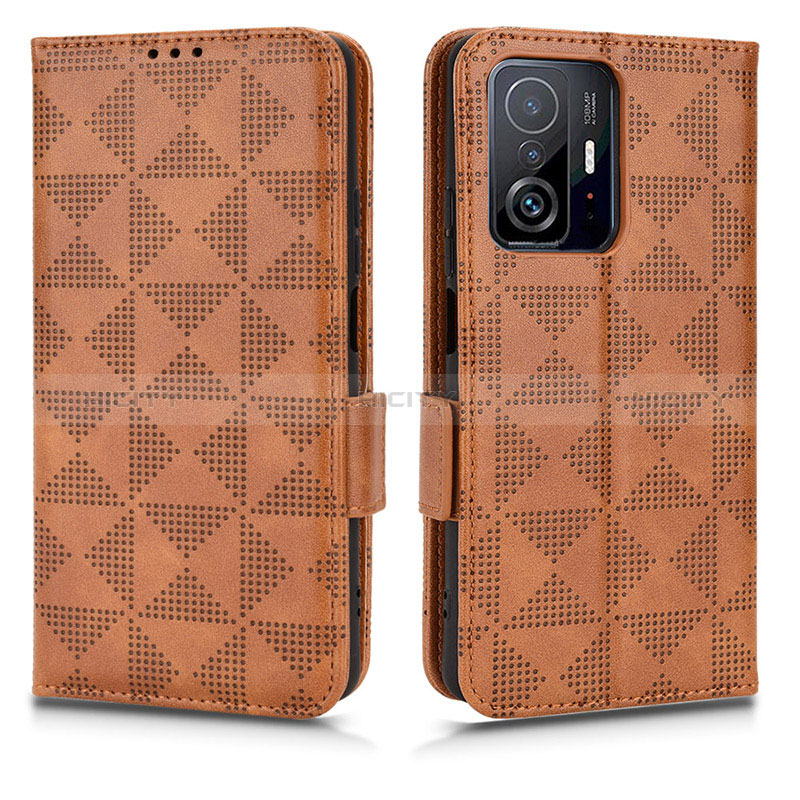 Funda de Cuero Cartera con Soporte Carcasa C02X para Xiaomi Mi 11T Pro 5G Marron