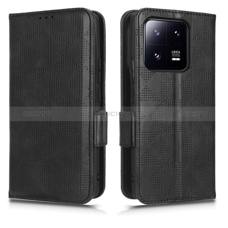 Funda de Cuero Cartera con Soporte Carcasa C02X para Xiaomi Mi 13 5G Negro