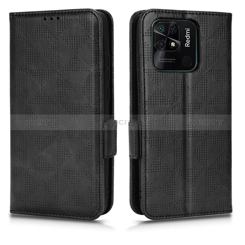 Funda de Cuero Cartera con Soporte Carcasa C02X para Xiaomi Redmi 10 Power Negro