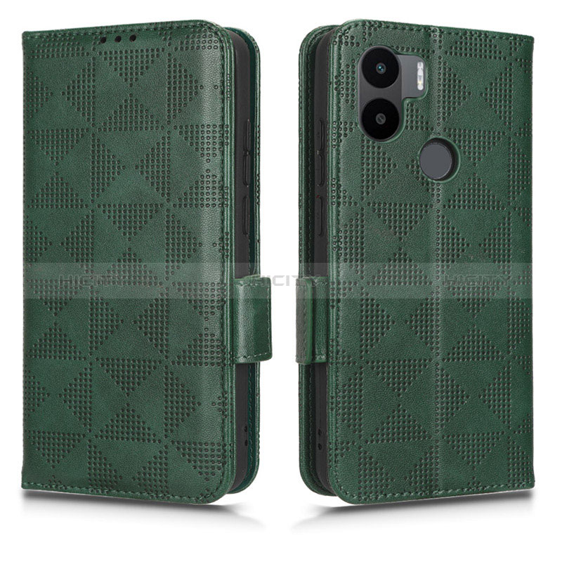 Funda de Cuero Cartera con Soporte Carcasa C02X para Xiaomi Redmi A1 Plus Verde