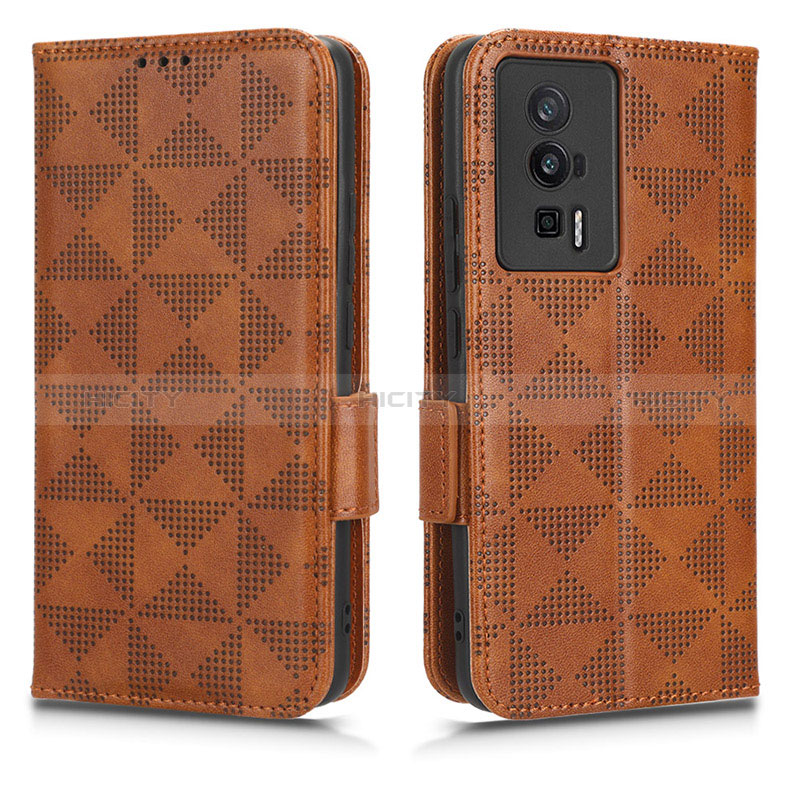 Funda de Cuero Cartera con Soporte Carcasa C02X para Xiaomi Redmi K60 5G Marron