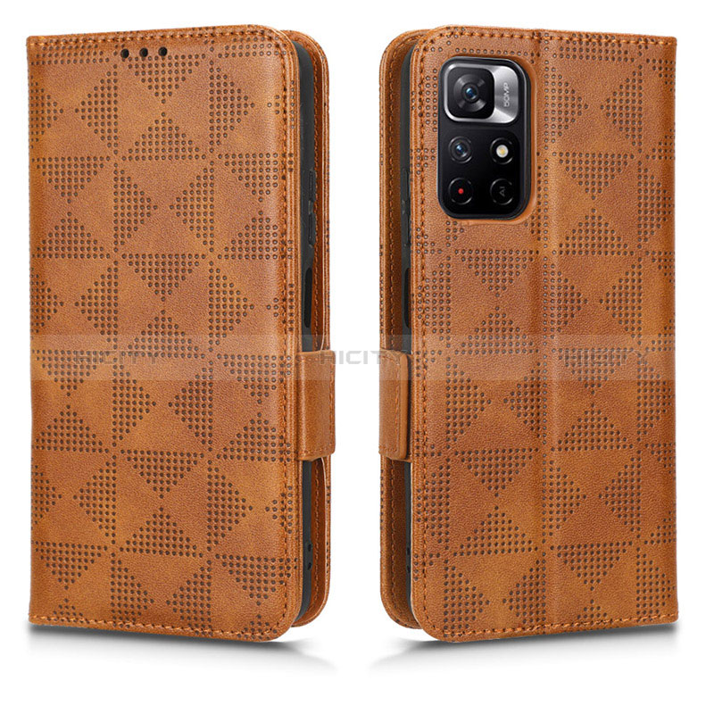 Funda de Cuero Cartera con Soporte Carcasa C02X para Xiaomi Redmi Note 11T 5G Marron