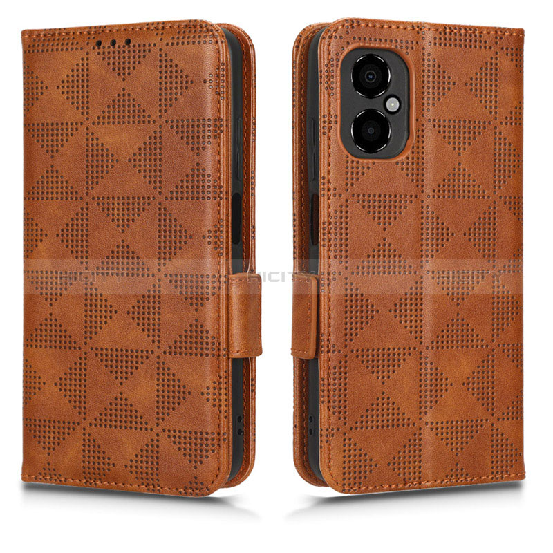 Funda de Cuero Cartera con Soporte Carcasa C02X para Xiaomi Redmi Note 12R Pro 5G Marron