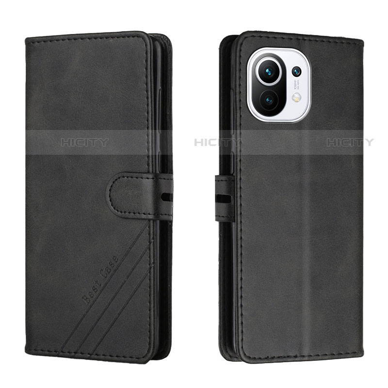 Funda de Cuero Cartera con Soporte Carcasa C03 para Xiaomi Mi 11 5G Negro