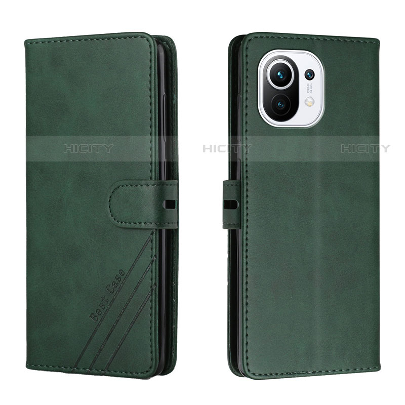 Funda de Cuero Cartera con Soporte Carcasa C03 para Xiaomi Mi 11 5G Verde