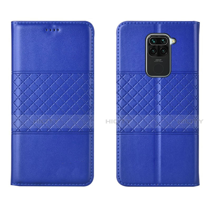 Funda de Cuero Cartera con Soporte Carcasa C03 para Xiaomi Redmi Note 9 Azul